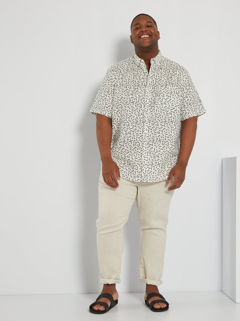 Calças chino slim fit BEGE - Kiabi