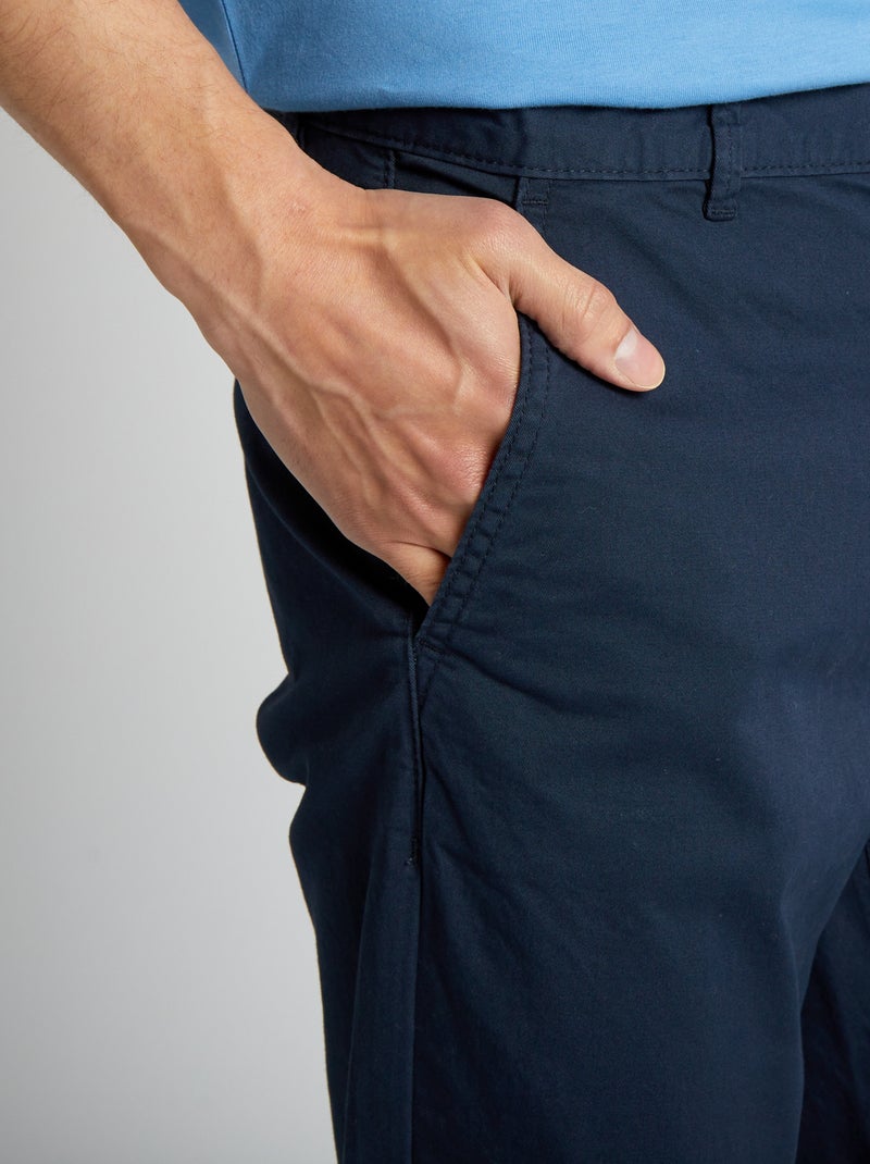 Calças chino slim L30 Azul Marinho - Kiabi