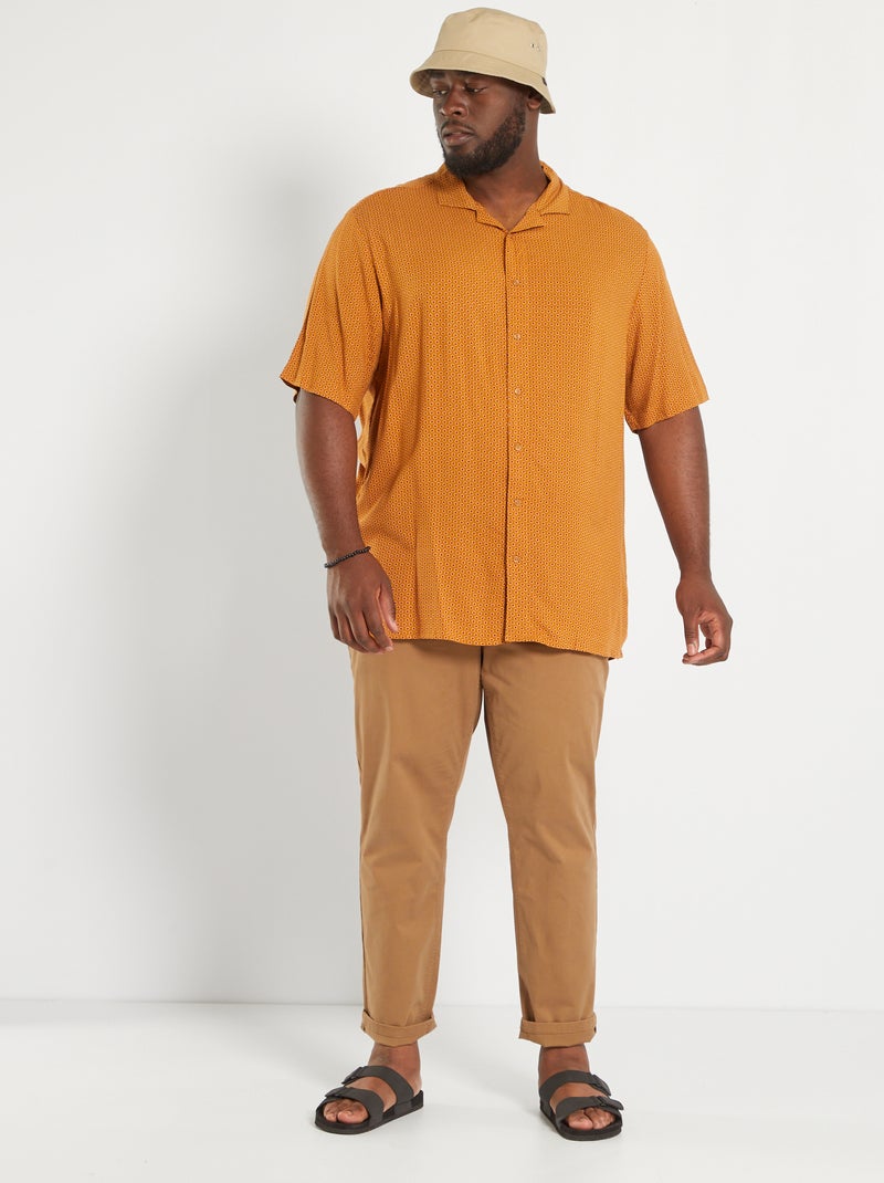 Calças chino slim L30 Marrom - Kiabi