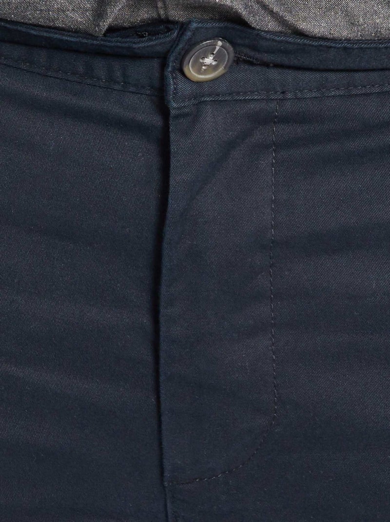 Calças chino slim L30 Preto - Kiabi