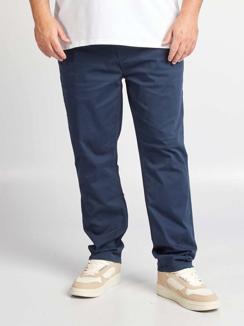 Calças chino slim L34 Azul Marinho - Kiabi
