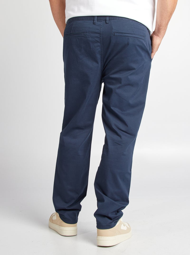 Calças chino slim L34 Azul Marinho - Kiabi