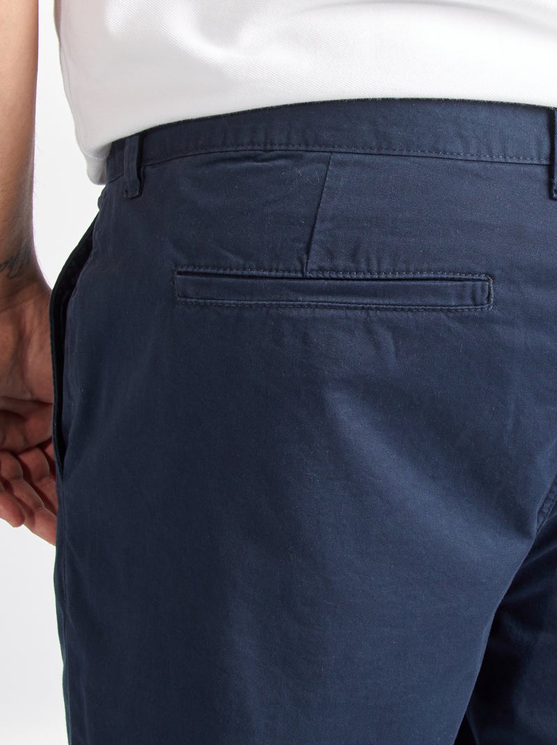 Calças chino slim L34 Azul Marinho - Kiabi