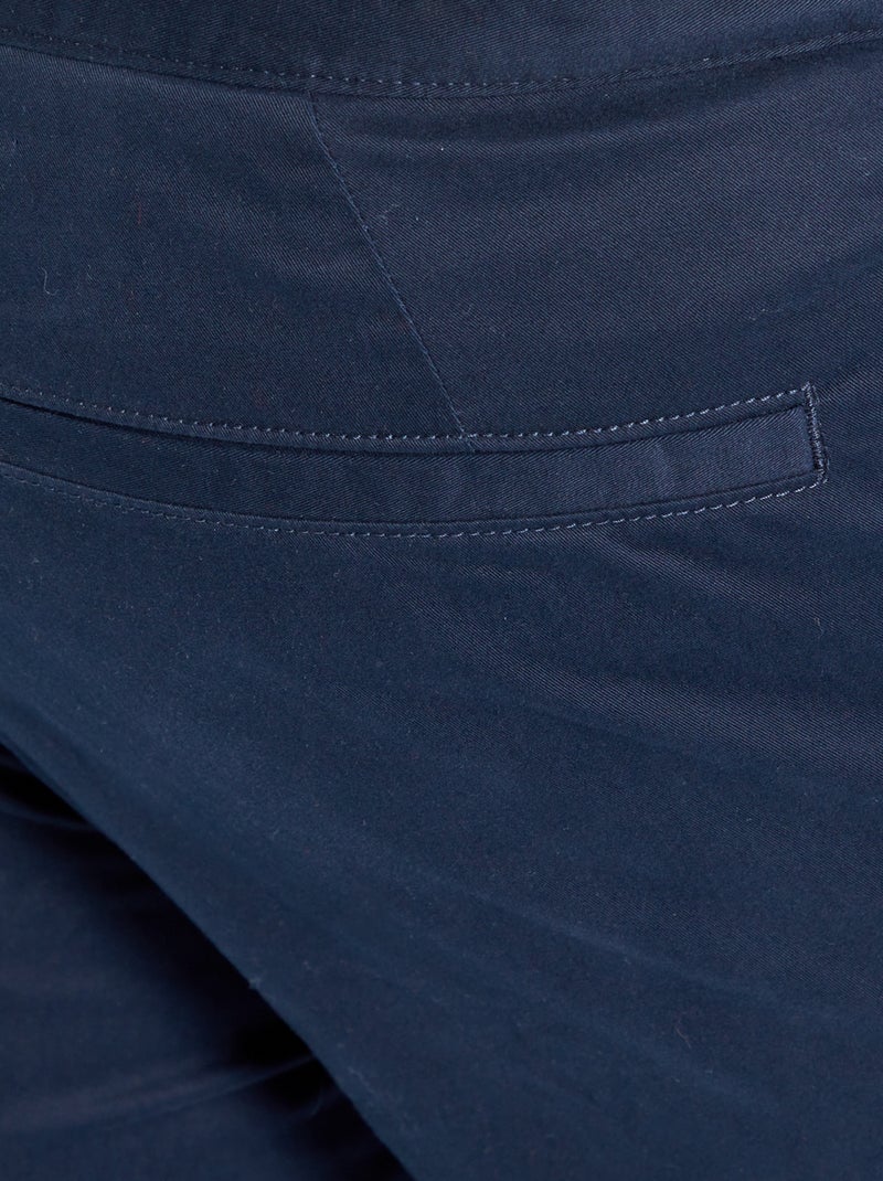 Calças chino slim L34 Azul Marinho - Kiabi