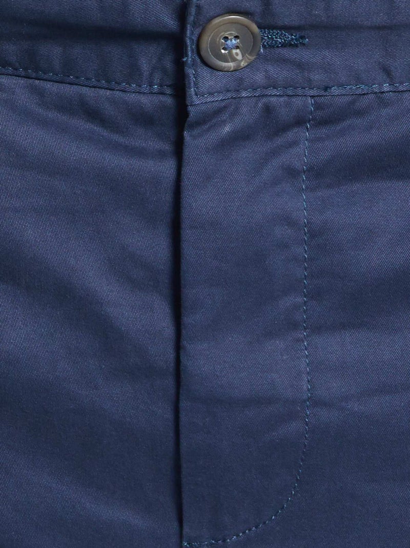 Calças chino slim L34 Azul Marinho - Kiabi