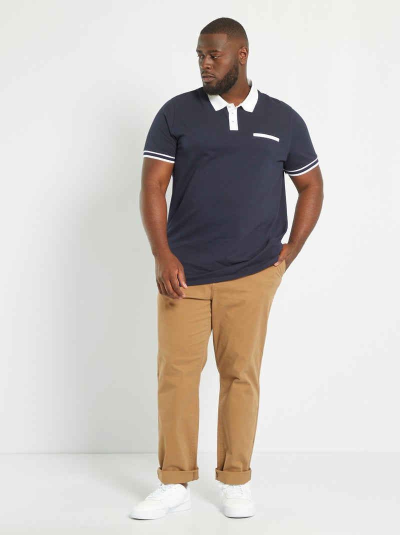 Calças chino slim L34 Marrom - Kiabi