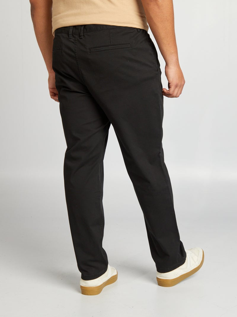 Calças chino slim L34 Preto - Kiabi