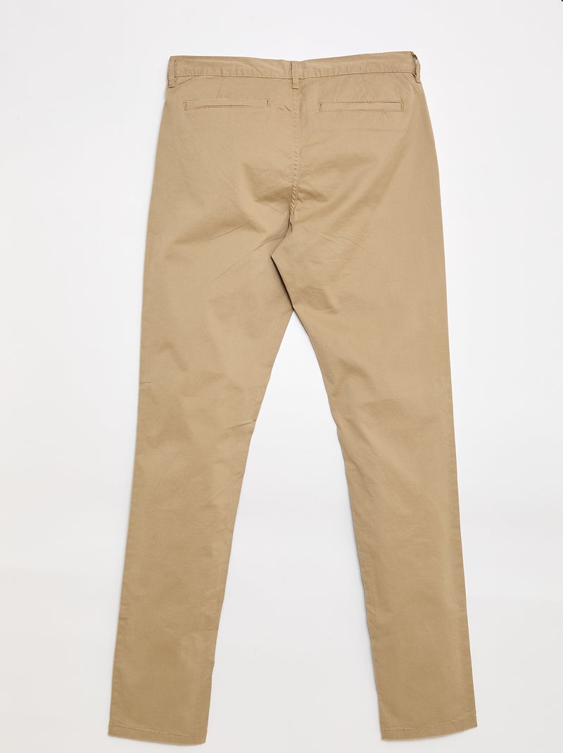 Calças chino slim L38 +1,95 m Bege - Kiabi