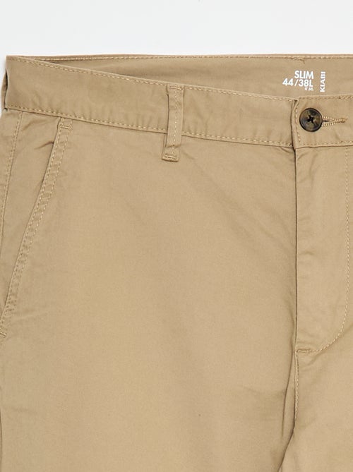 Calças chino slim L38 +1,95 m - Kiabi