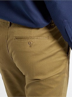 Calças chino slim - Kiabi