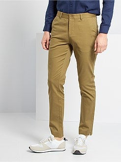 Calças chino slim - Kiabi