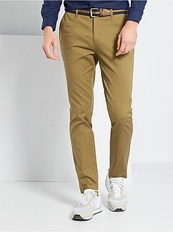 Calças chino slim - Kiabi