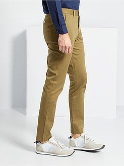 Calças chino slim - Kiabi