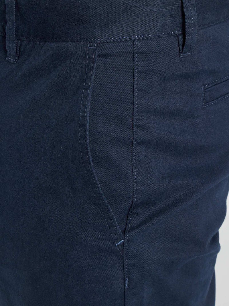 Calças chino slim stretch L36 +1m90 Azul Marinho - Kiabi