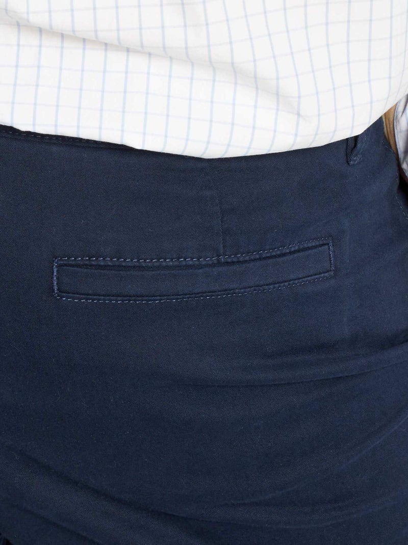 Calças chino slim stretch L36 +1m90 Azul Marinho - Kiabi