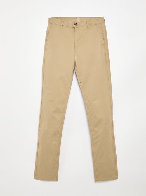Calças chino slim stretch L36 +1m90 - Kiabi Calças chino slim stretch L36 +1m90 - Kiabi