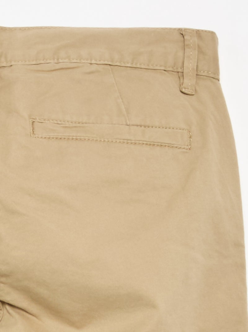 Calças chino slim stretch L36 +1m90 Bege - Kiabi