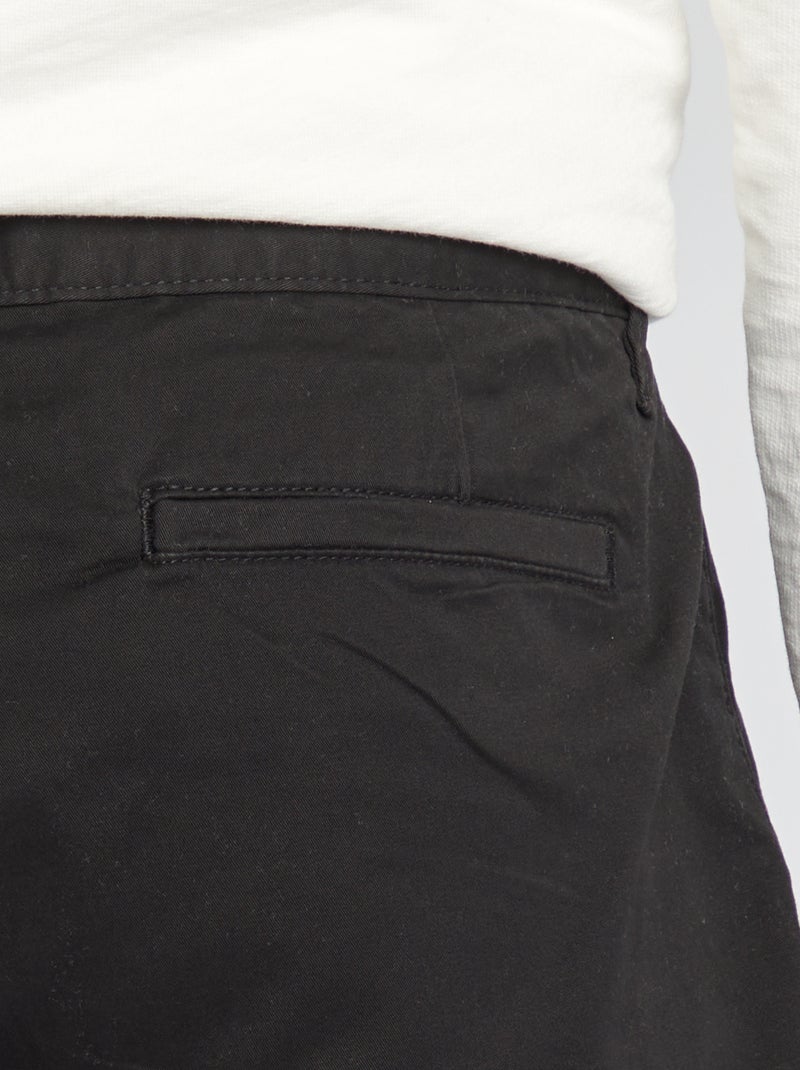 Calças chino slim stretch L36 +1m90 Preto - Kiabi