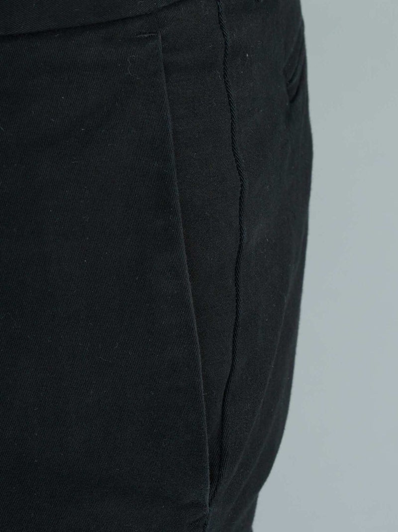 Calças chino slim stretch L36 +1m90 Preto - Kiabi