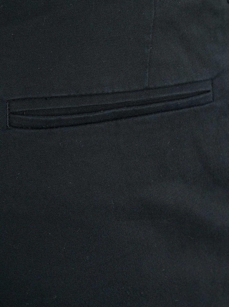 Calças chino slim stretch L36 +1m90 Preto - Kiabi