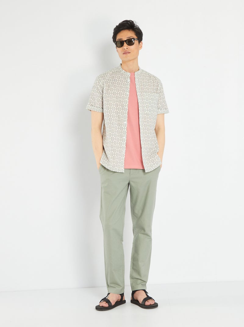 Calças chino slim VERDE - Kiabi