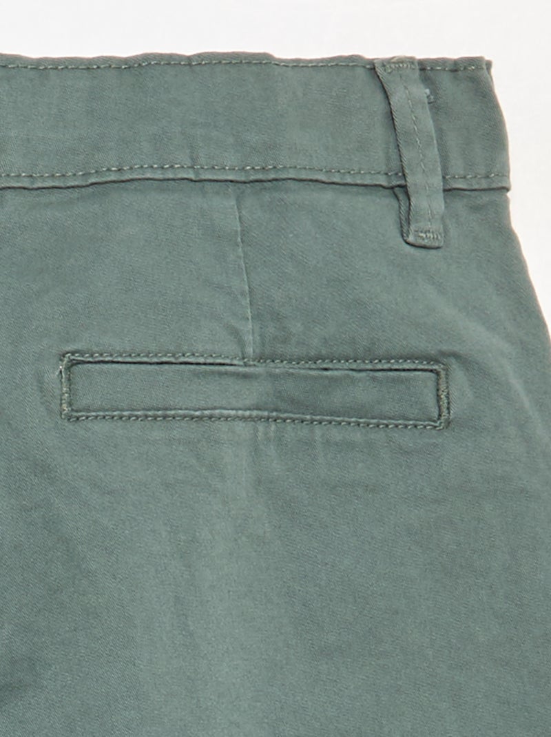 Calças chino slim Verde - Kiabi