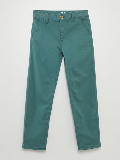 Calças chino slim - Kiabi