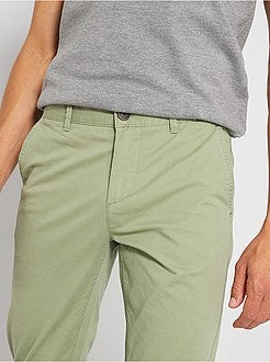 Calças chino slim - Kiabi