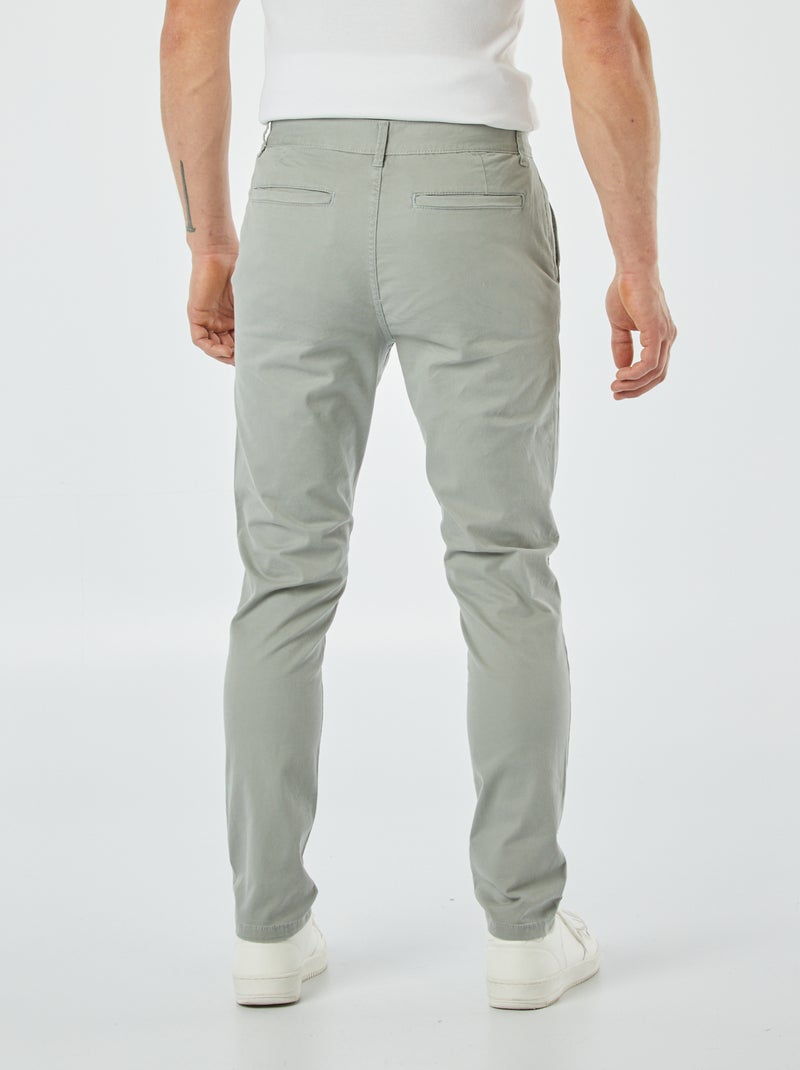 Calças chino slim VERDE - Kiabi
