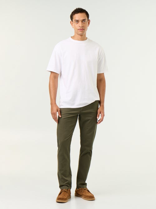 Calças chino slim - Kiabi