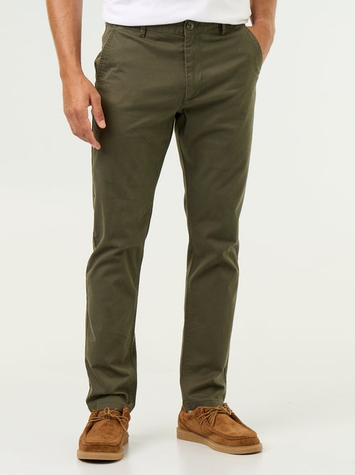 Calças chino slim - Kiabi