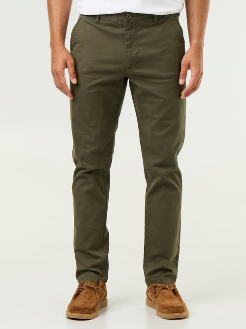 Calças chino slim - Kiabi