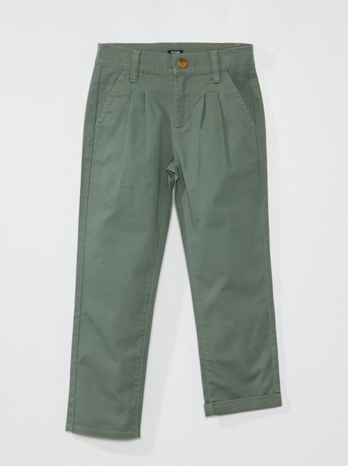 Calças chino tapered - Kiabi