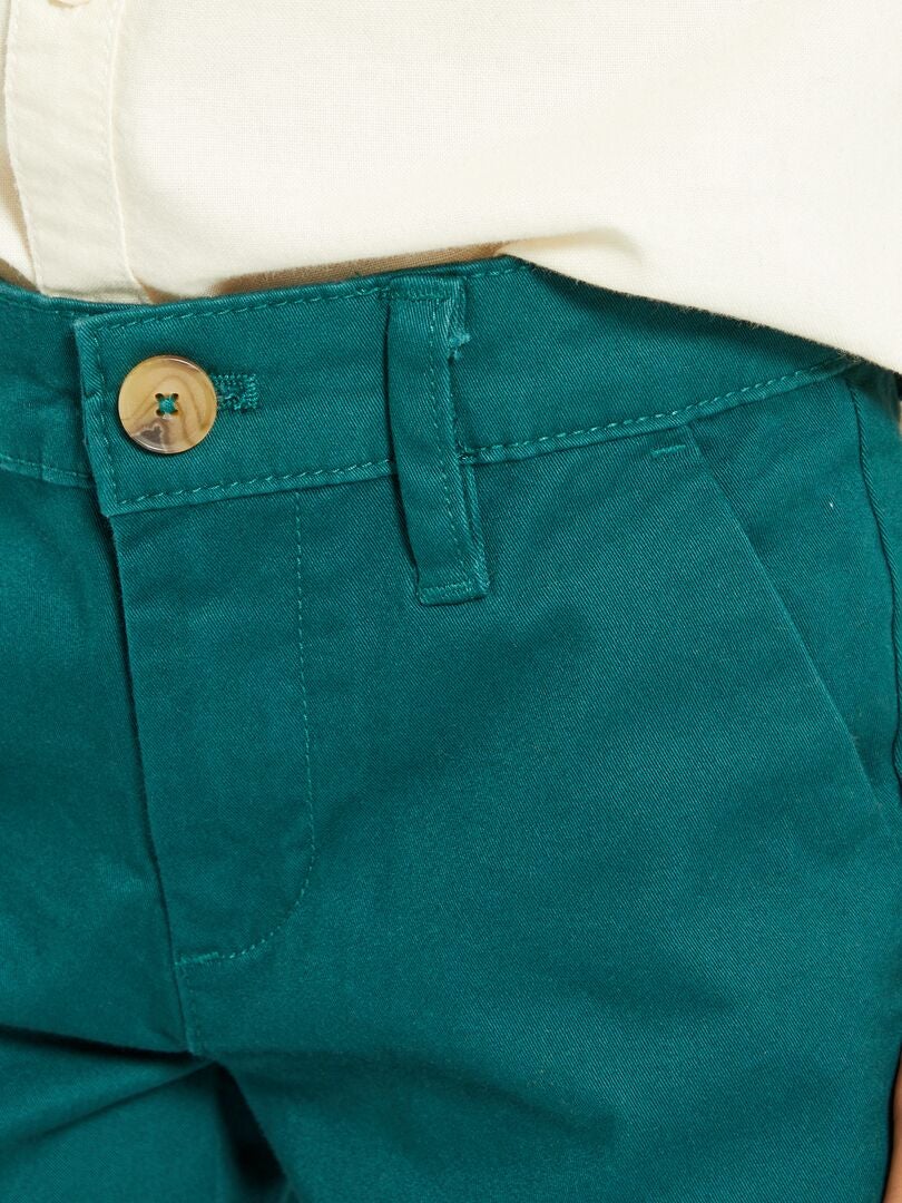 Calças chino VERDE - Kiabi