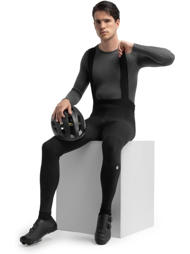Calças ciclismo com alças para homem Preto - Kiabi