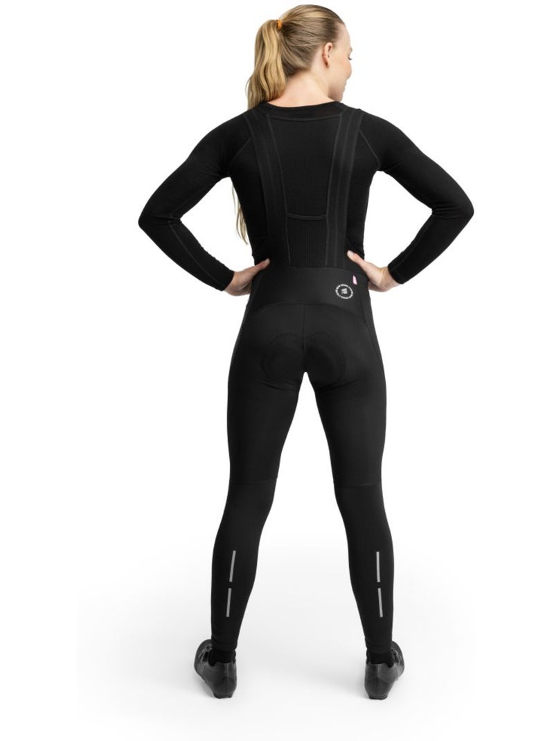 Calças ciclismo com alças para mulher Preto - Kiabi