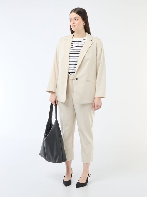 Calças cigarette que abrem com colchete e fecho - Kiabi