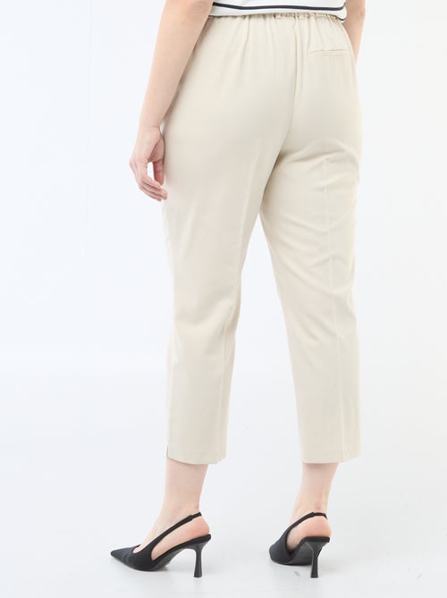 Calças cigarette que abrem com colchete e fecho - Kiabi