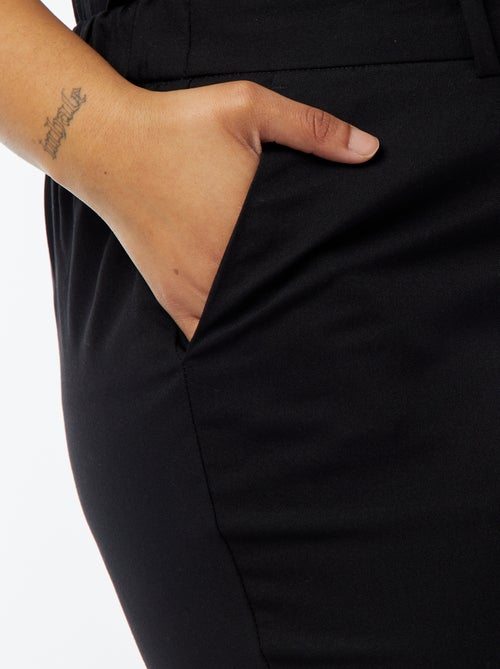 Calças cigarette que abrem com colchete e fecho - Kiabi