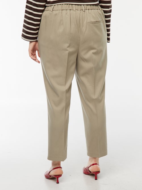 Calças cigarette que abrem com colchete e fecho - Kiabi