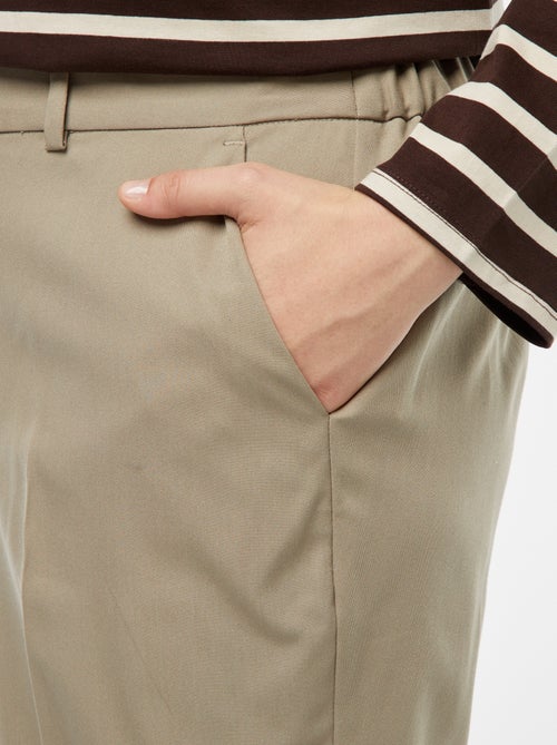 Calças cigarette que abrem com colchete e fecho - Kiabi