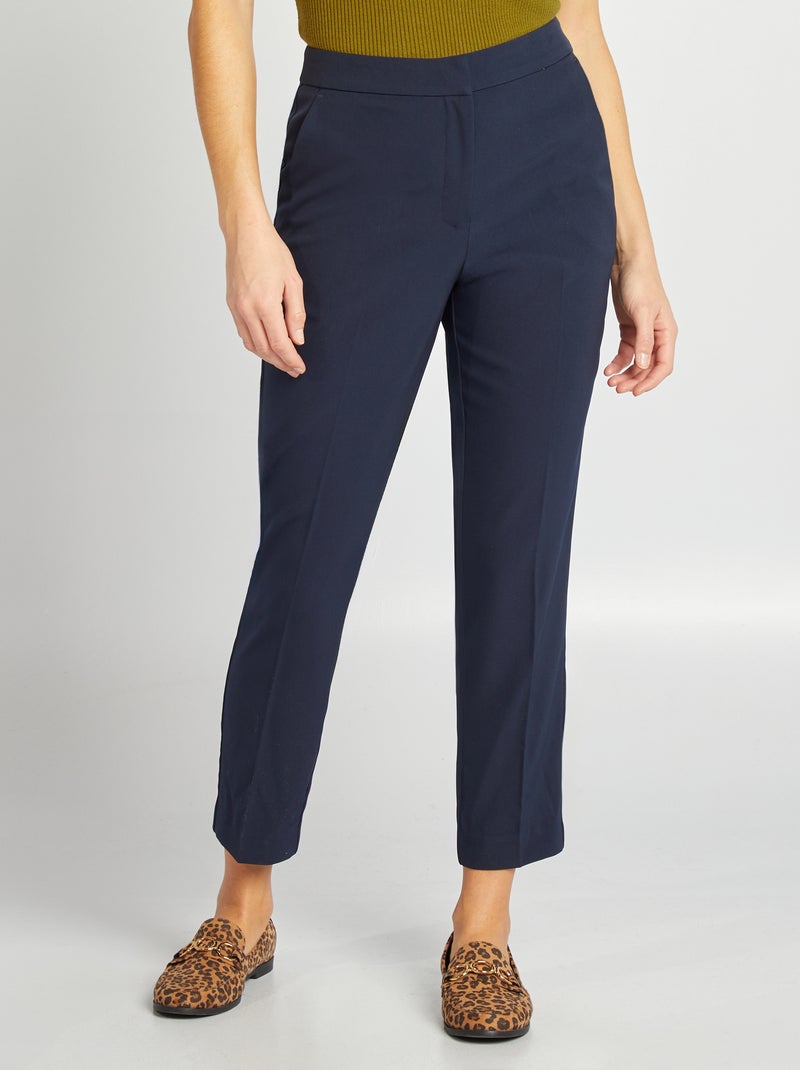Calças cigarette tamanho standard AZUL - Kiabi