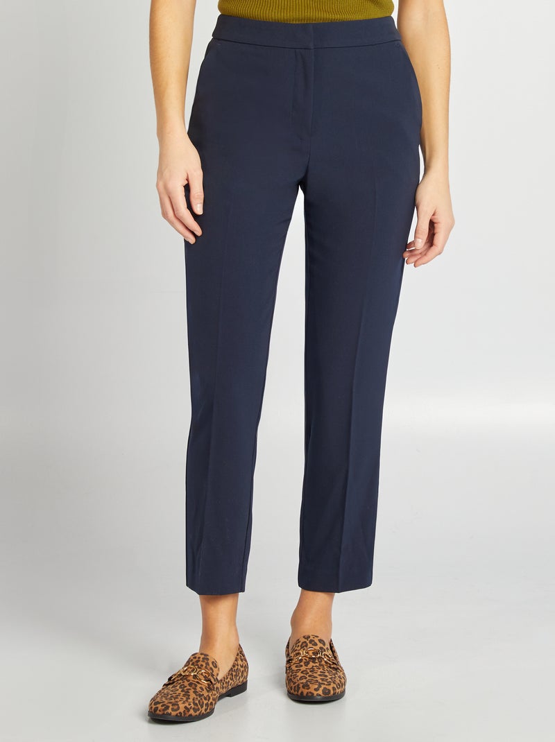 Calças cigarette tamanho standard AZUL - Kiabi