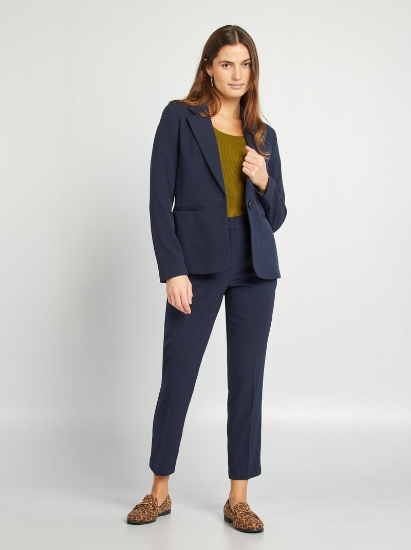 Calças cigarette tamanho standard AZUL - Kiabi