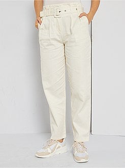 Calças cintura subida - Kiabi