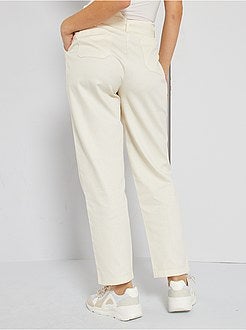 Calças cintura subida - Kiabi