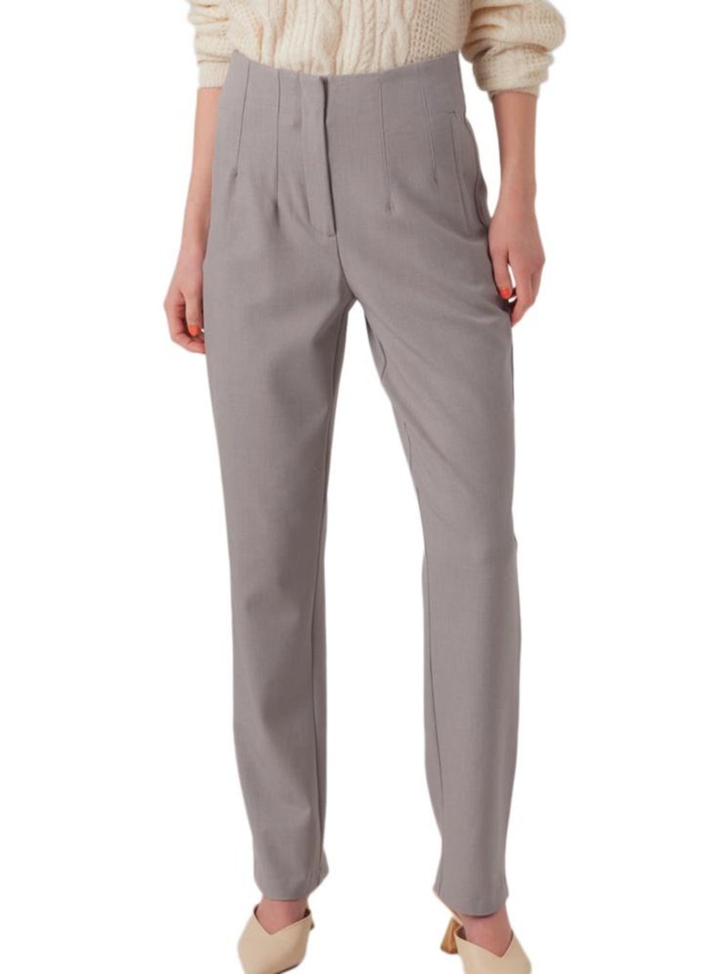 Calças Cinzentas Kiraloa Vero Moda para Mulher Cinza-prateado - Kiabi