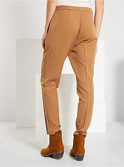 Calças citadinas de cintura subida - Kiabi