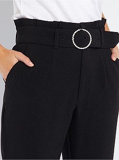 Calças city com cinto - Kiabi