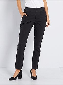 Calças city com cintura subida - Kiabi